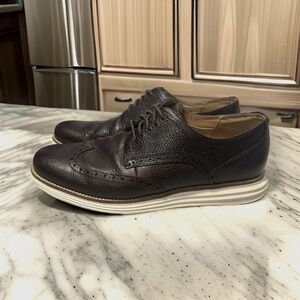 Cole Haan Grand OS Shoes Men's 10M C26475 Wingtip Brown Leather Oxfords